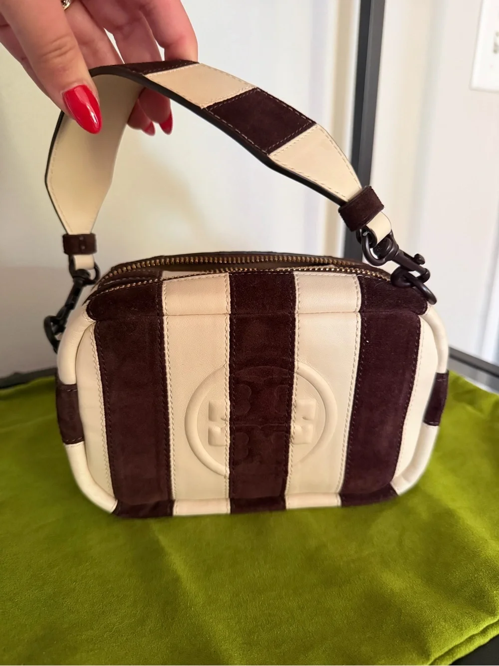 Tory Burch Bombe Suede Camera Bag